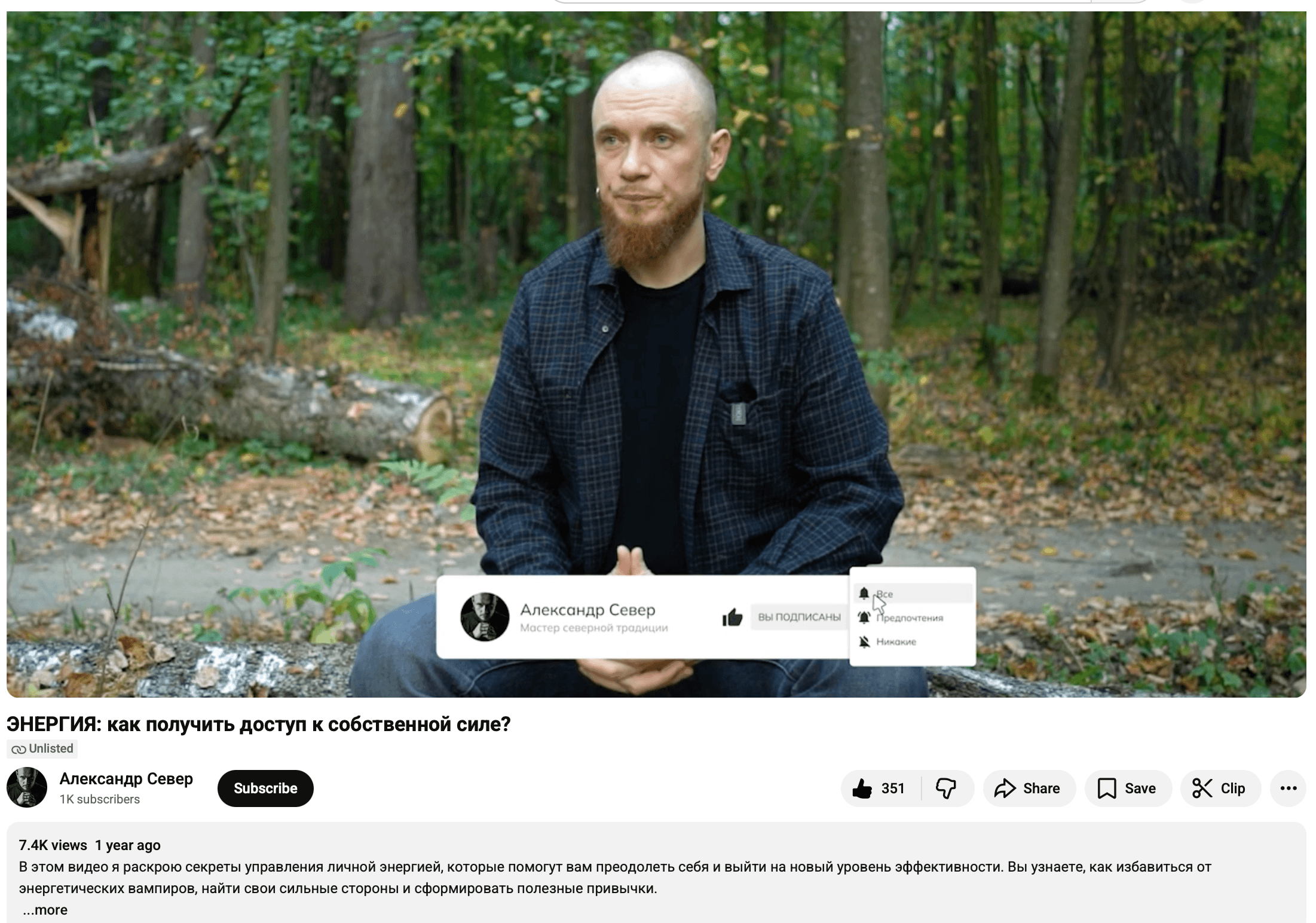 Результаты YouTube-канала проекта по рунам